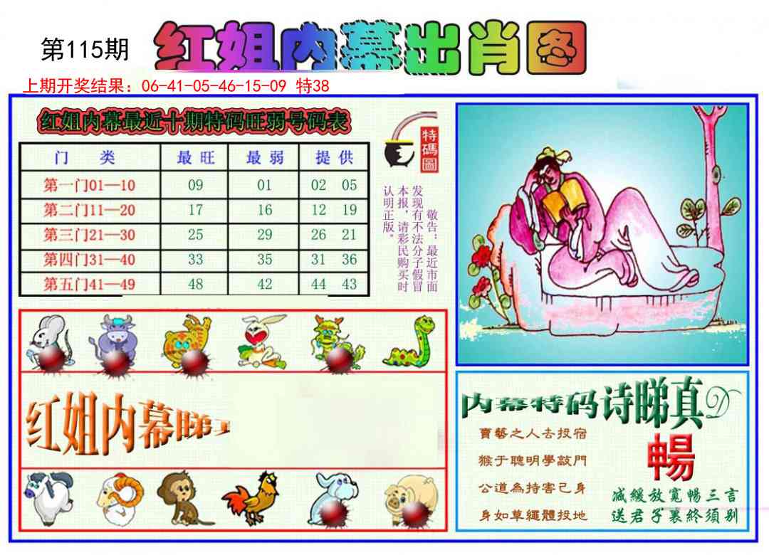 115期红姐内幕出肖[图]