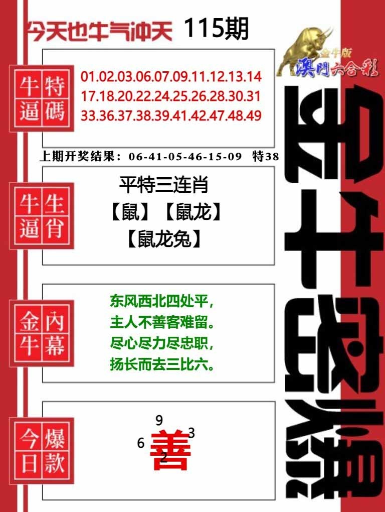 115期金牛密爆[图]