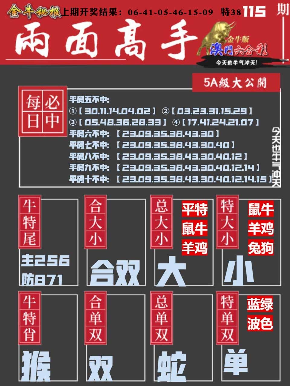115期金牛两面高手[图]