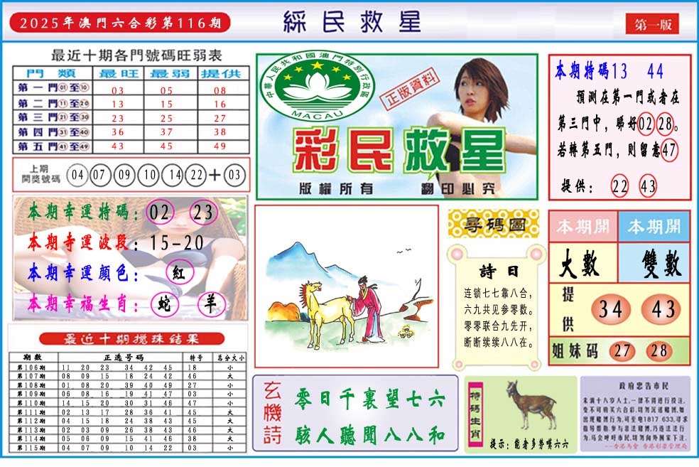 116期彩民救星A[图]