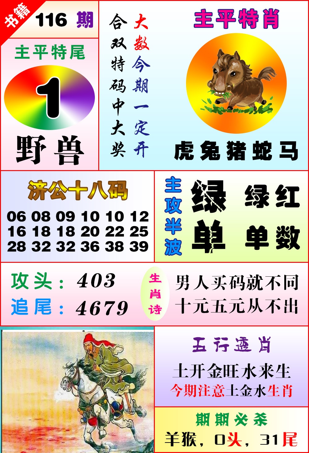 116期澳门狗头铡[图]