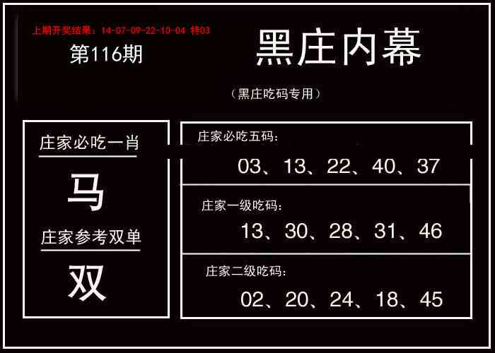 116期黑庄内幕[图]