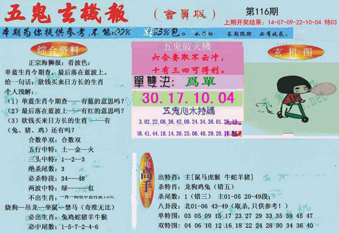 116期新五鬼玄机[图]