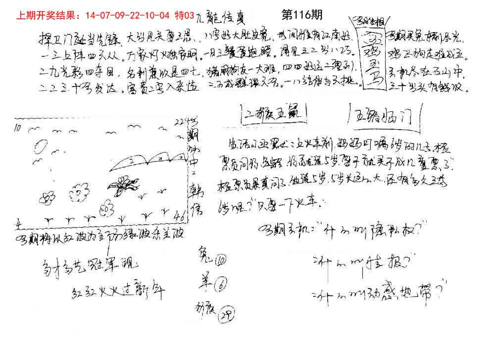 116期手写九龙内幕[图]