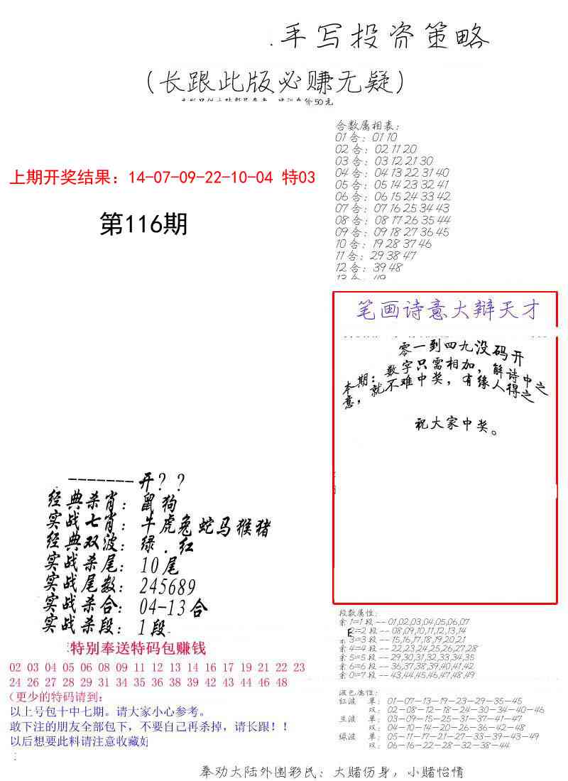 116期手写投资策略[图]