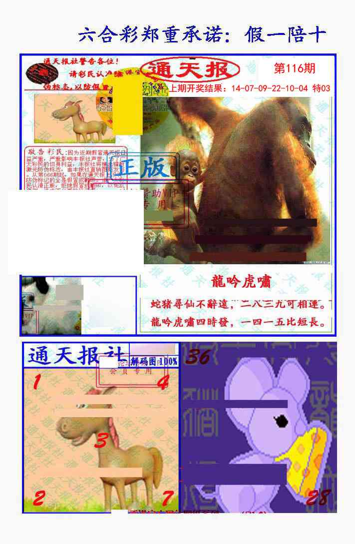 116期假一陪十通天报[图]