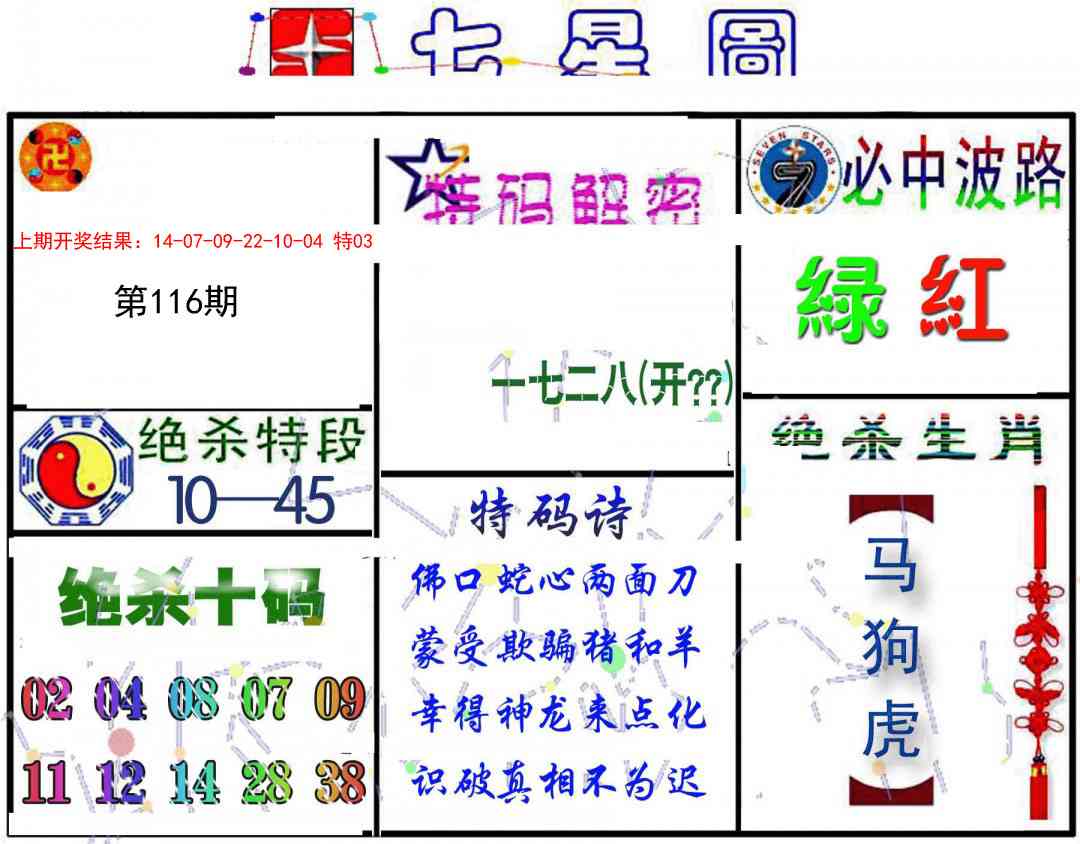 116期七星图B[图]