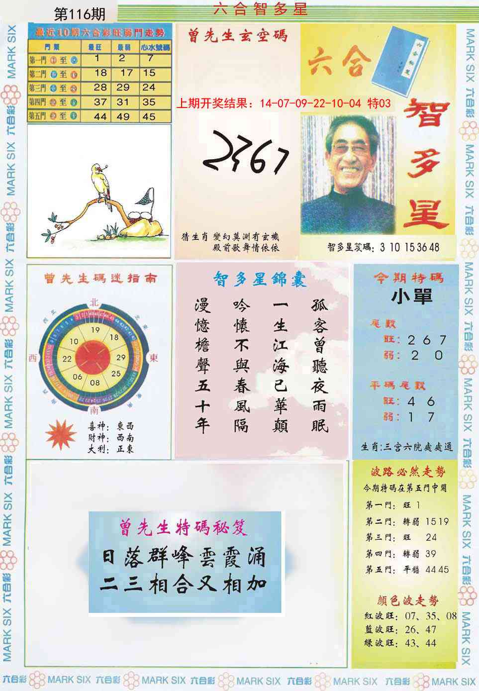 116期六合智多星[图]