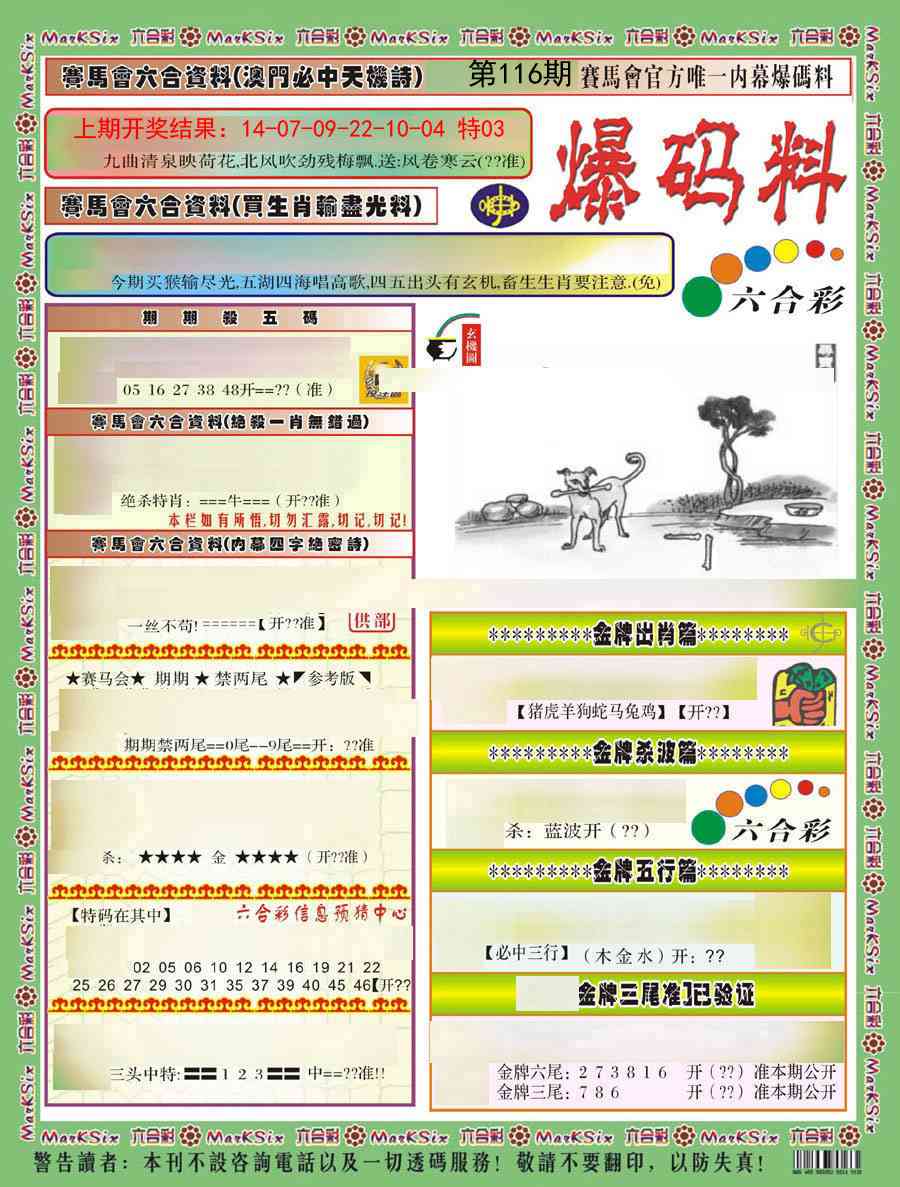 116期爆码料A)[图]