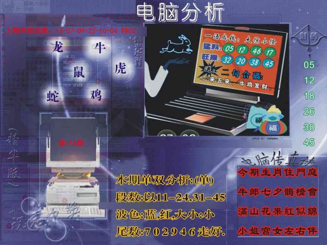 116期正版电脑分析贴士報[图]