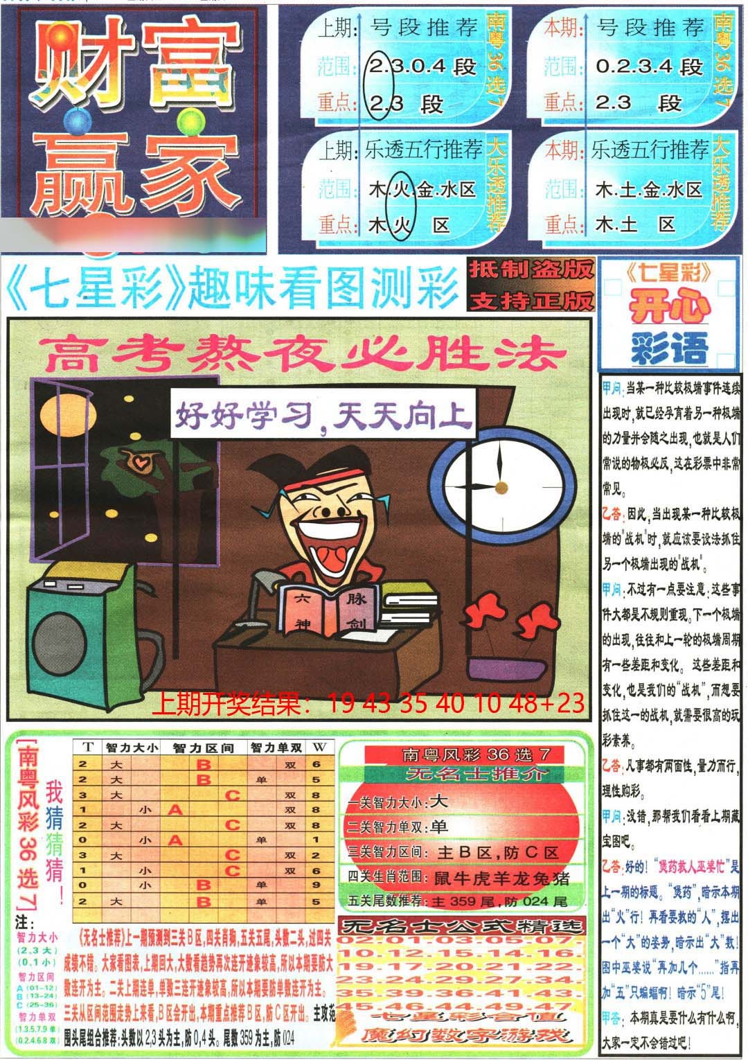 117期财富赢家（七星彩）[图]