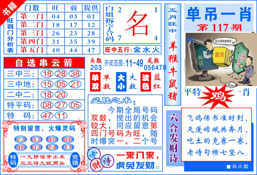 117期澳门单吊一肖[图]