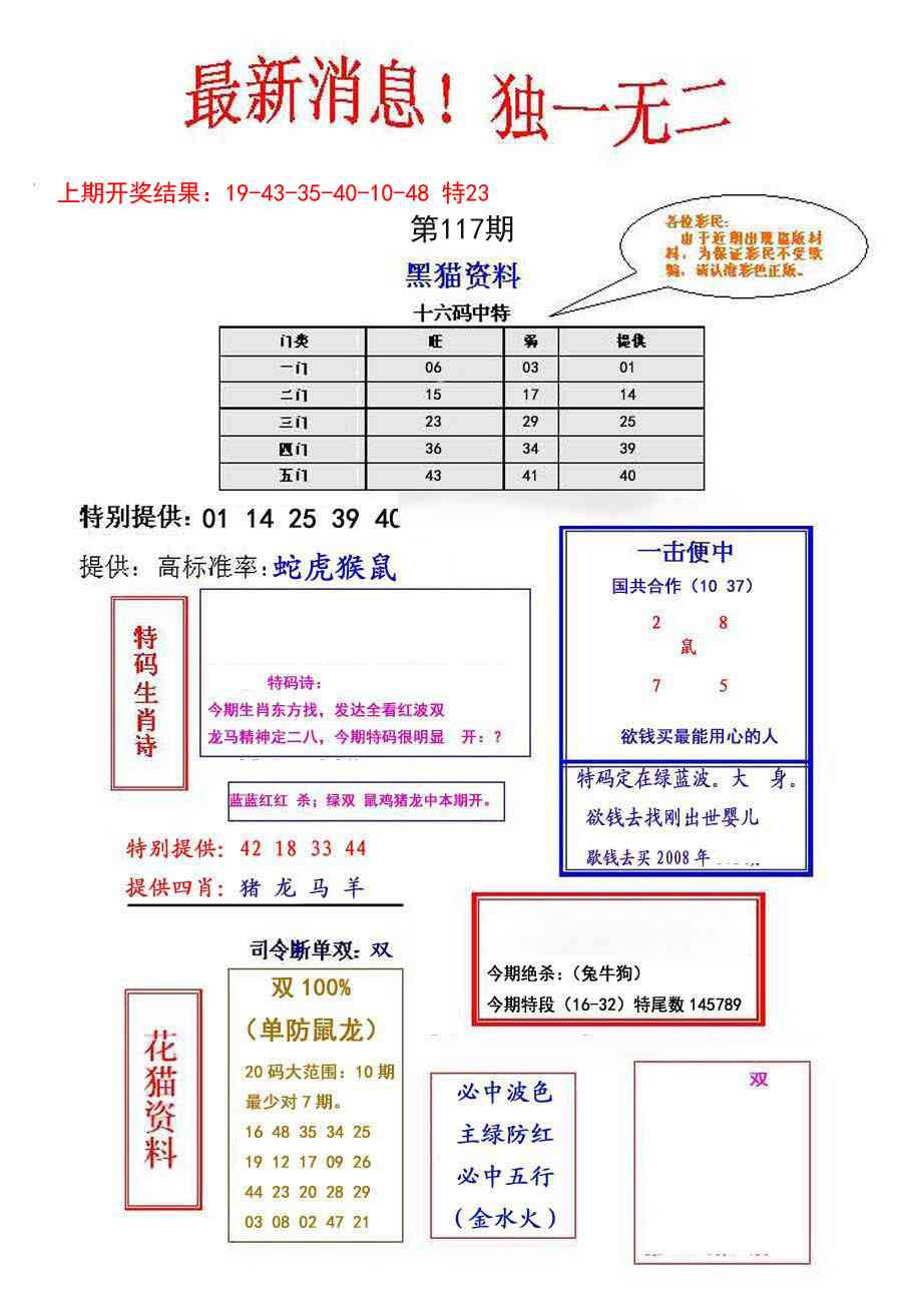 117期独一无二[图]