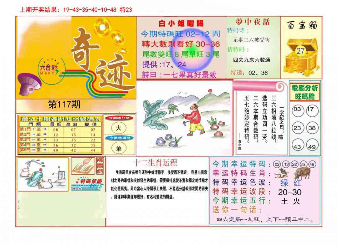 117期九龍奇迹A(推荐)[图]