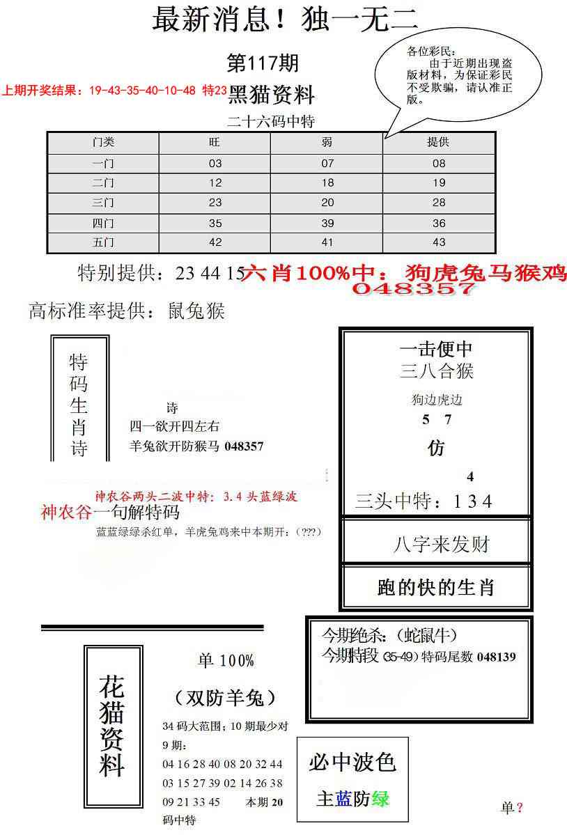 117期独一无二(正)[图]