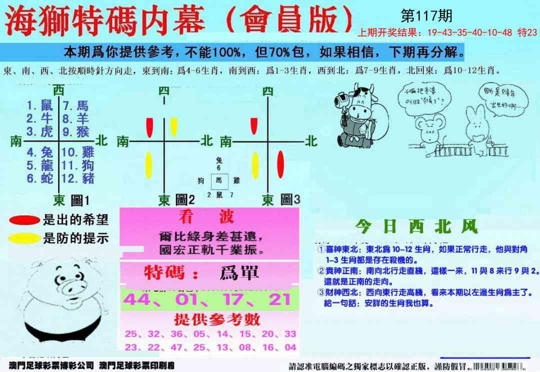 117期另版海狮特码内幕报[图]