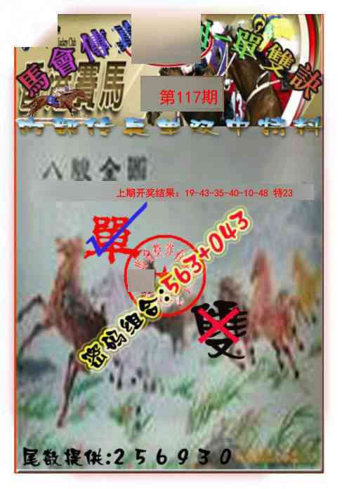 117期马会传真-单双诀[图]