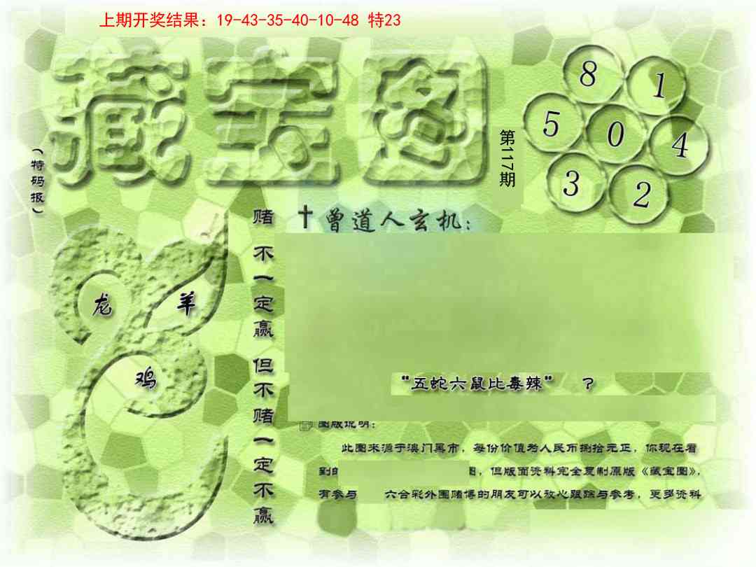 117期假新藏宝图[图]