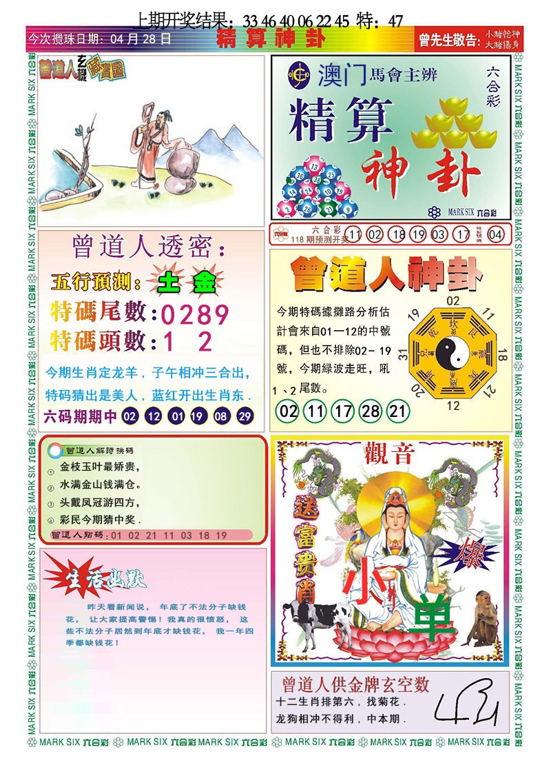 118期精算神卦[图]