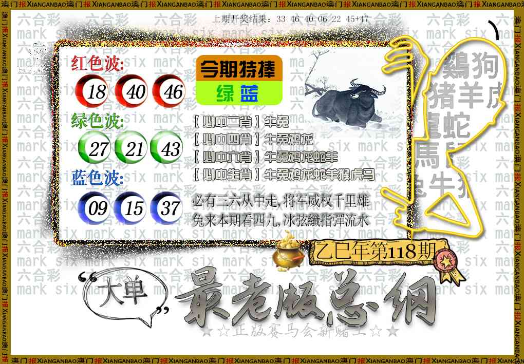 118期最老版总纲[图]