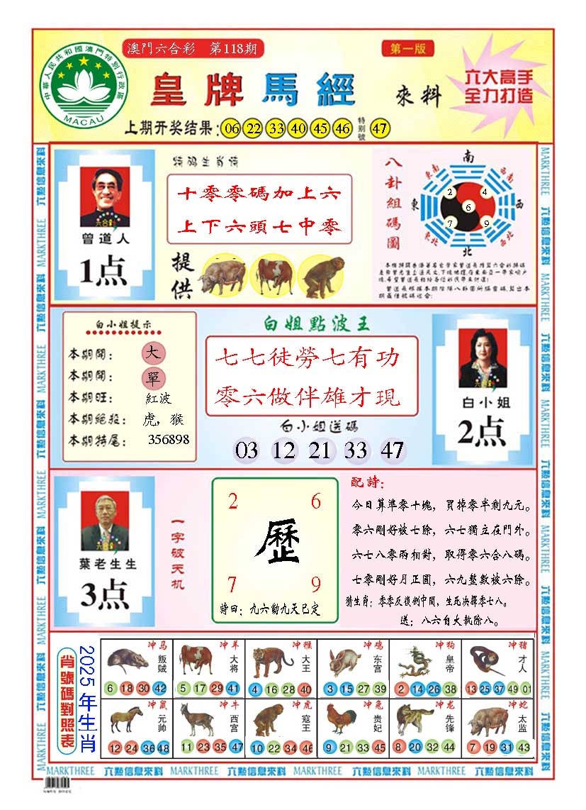 118期皇版马经A[图]