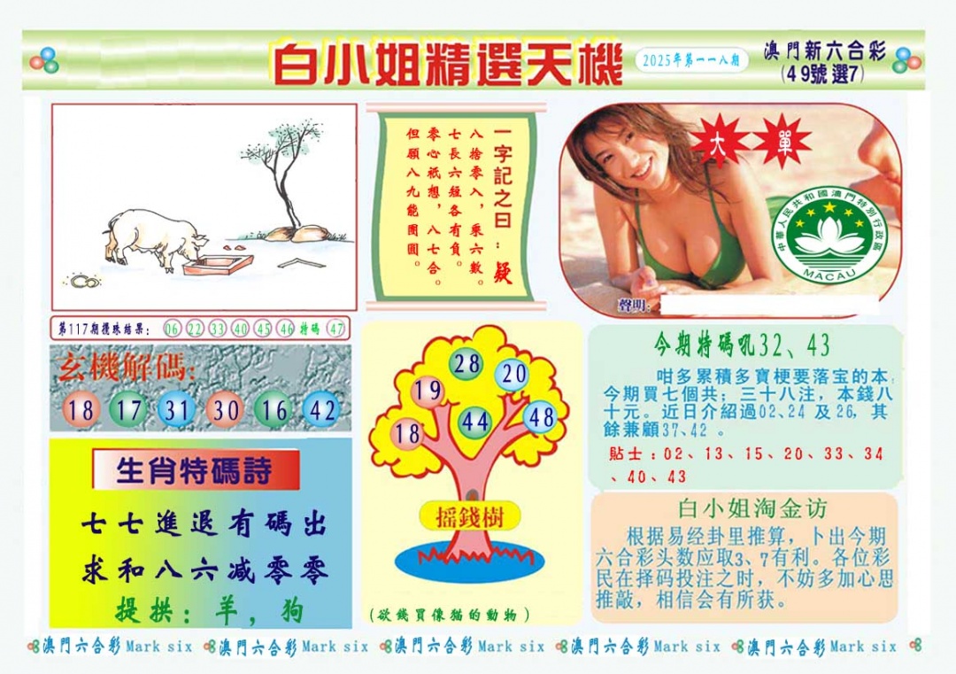 118期白小姐精选玄机A[图]