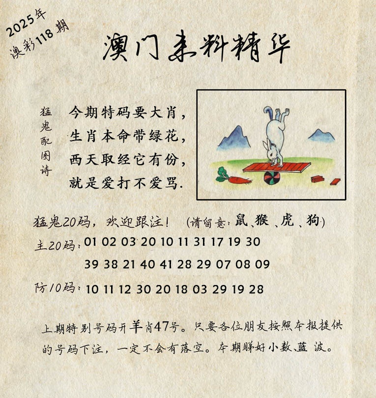 118期澳门来料精华[图]