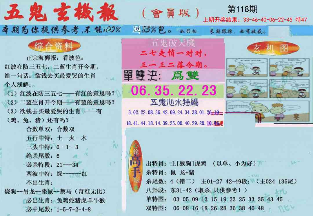 118期新五鬼玄机[图]