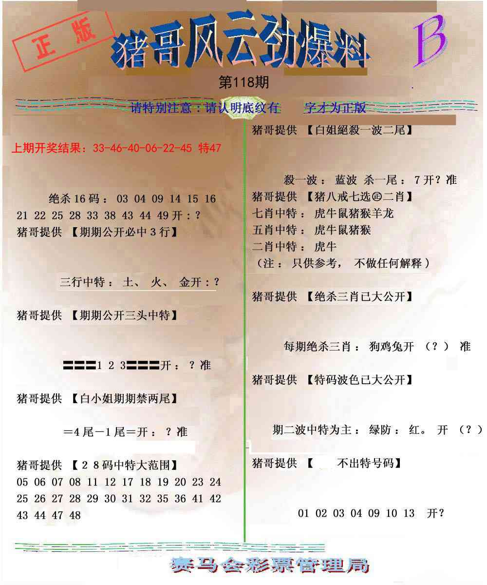 118期猪哥风云劲爆料B[图]