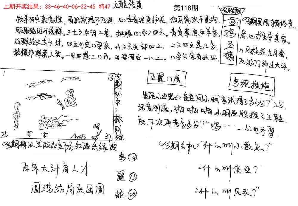 118期手写九龙内幕[图]