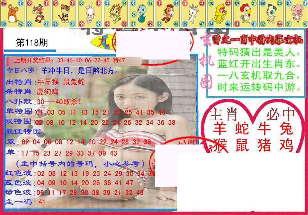 118期特码生肖图[图]