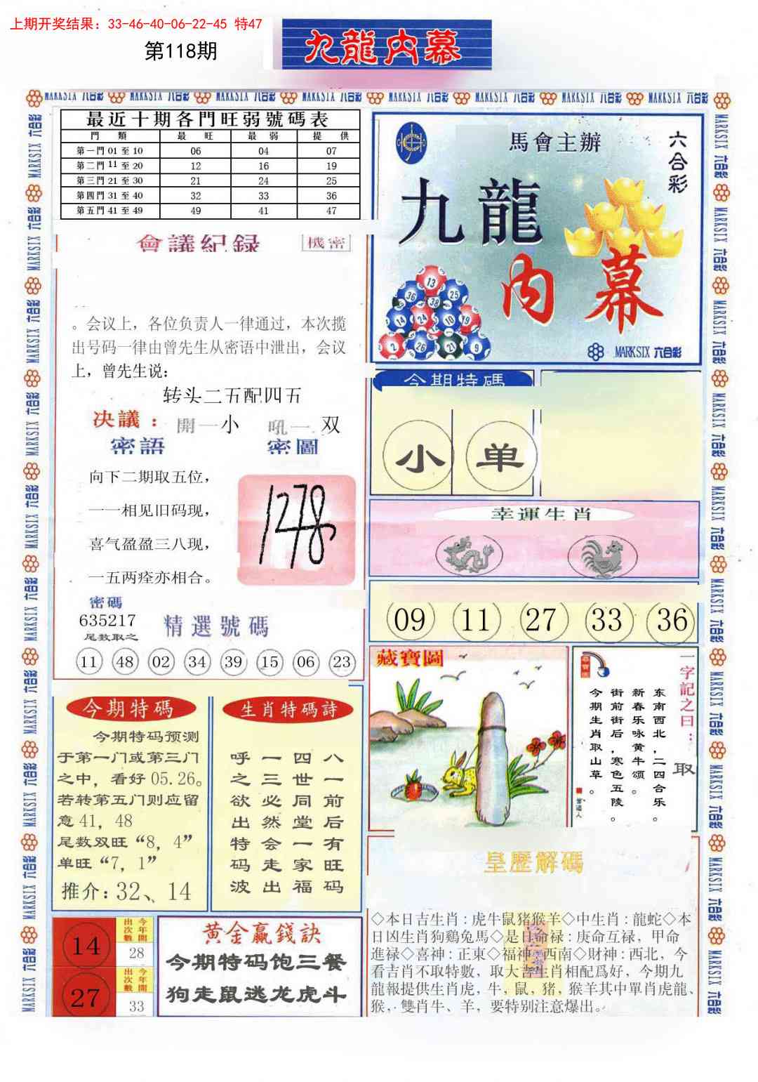 118期(新版)九龙内幕A[图]