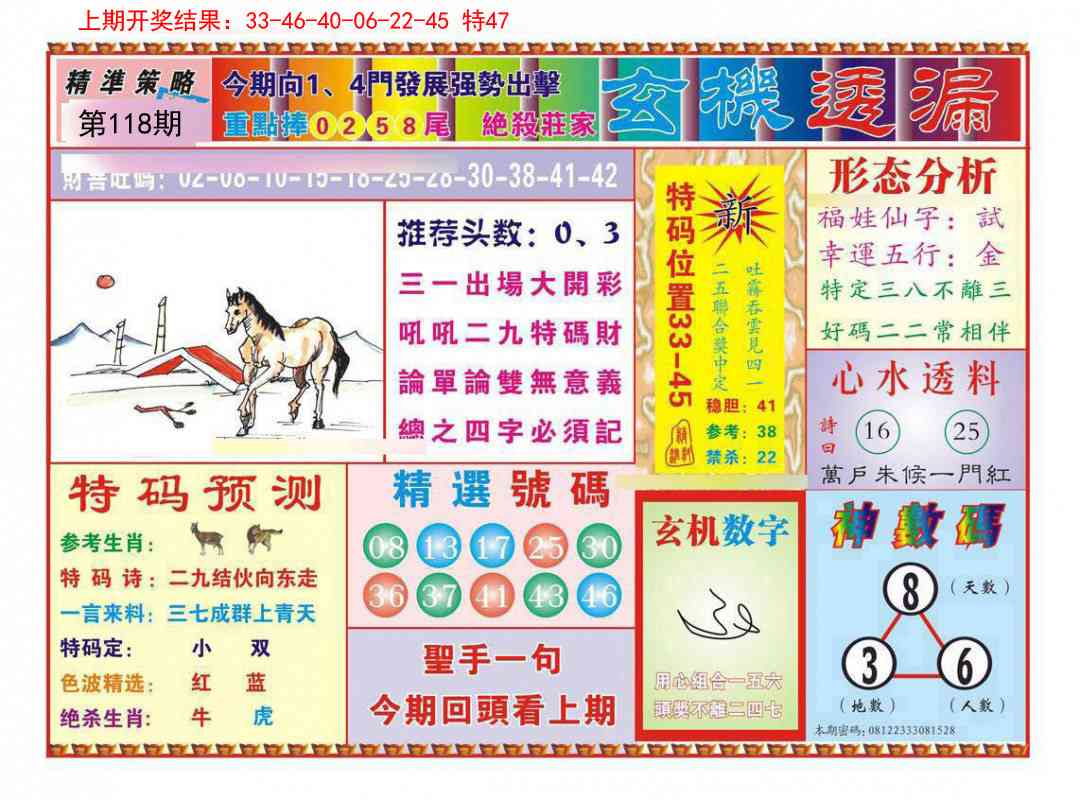 118期玄机透漏[图]