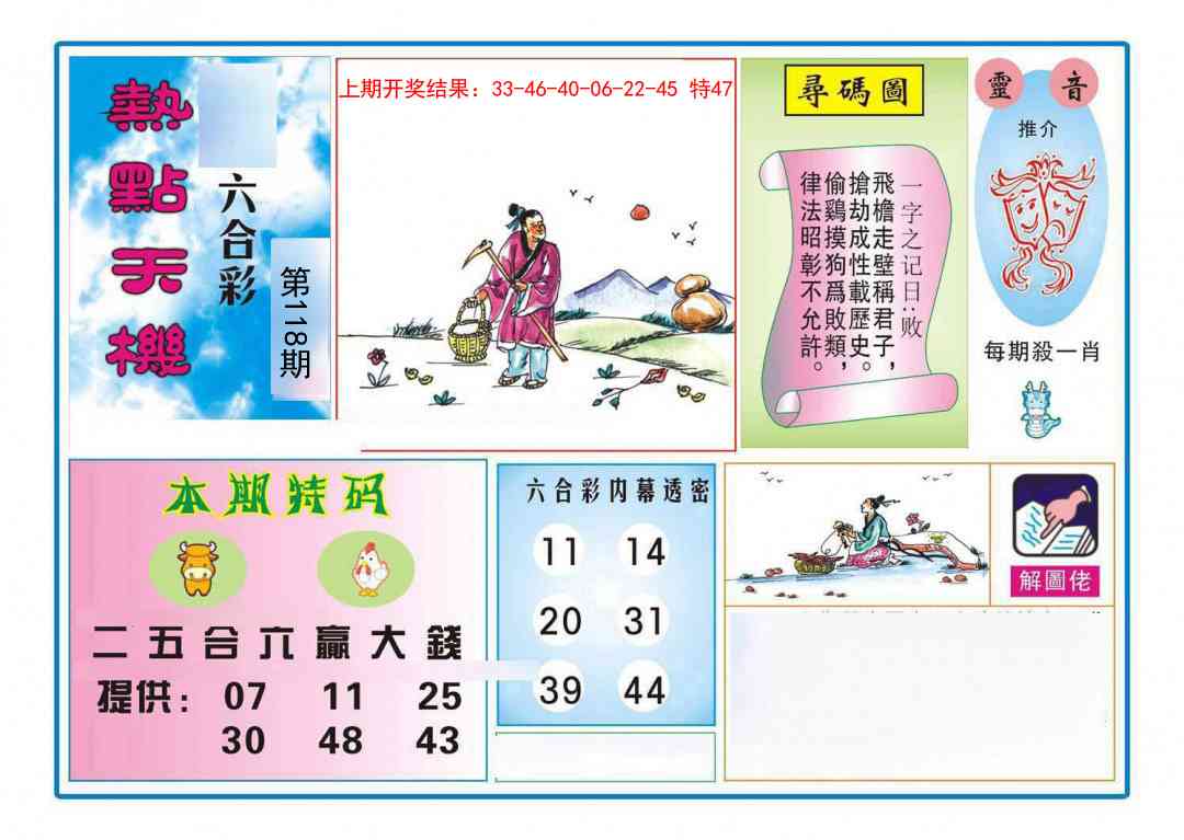 118期热点天机[图]