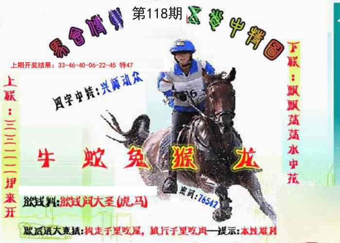 118期马会传真-五肖料[图]