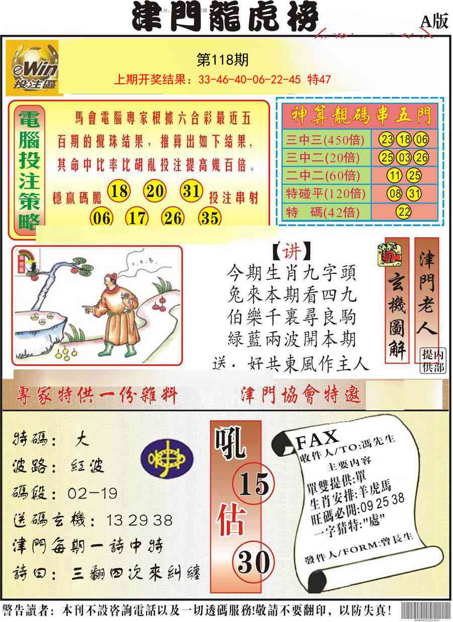 118期津门龙虎榜A[图]