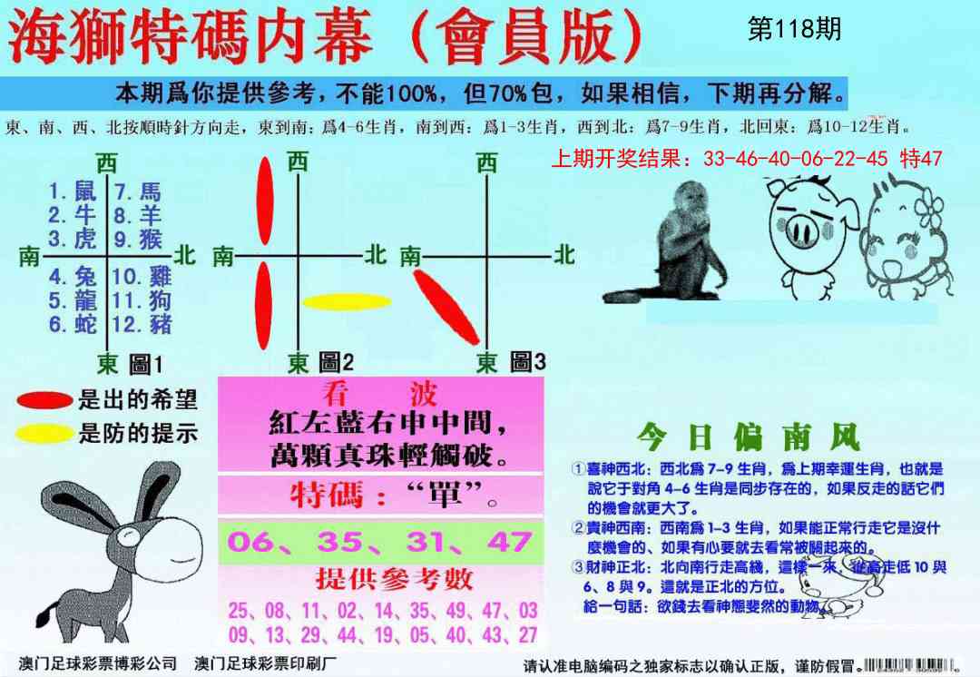 118期海狮特码会员报[图]