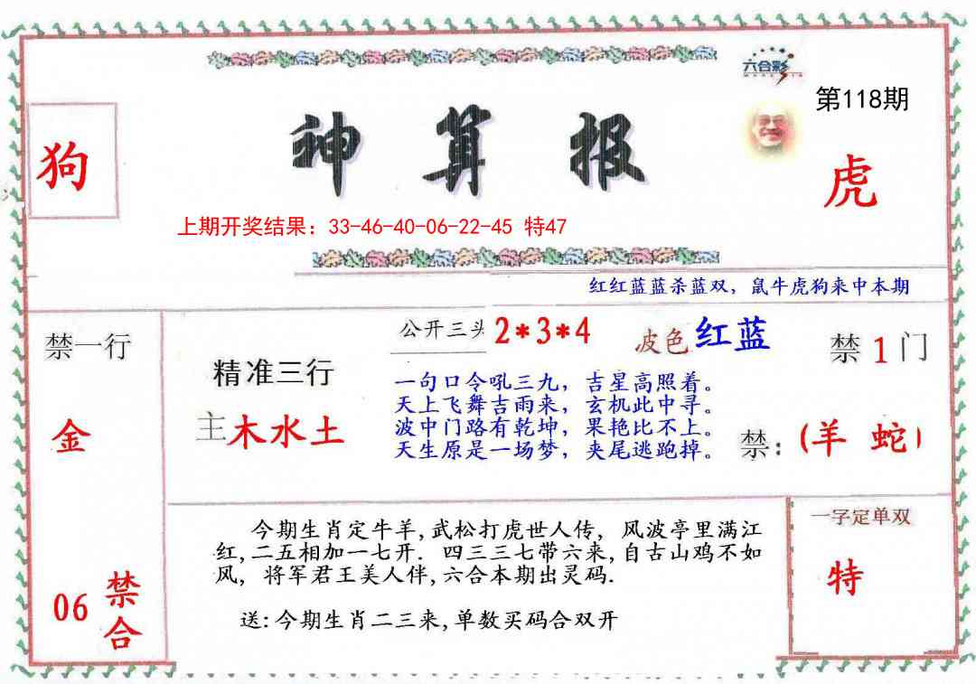 118期神算報[图]