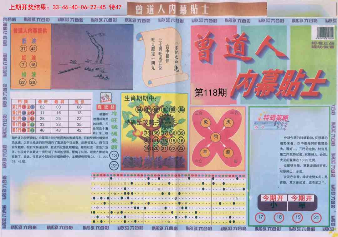 118期曾道人内幕贴士A[图]