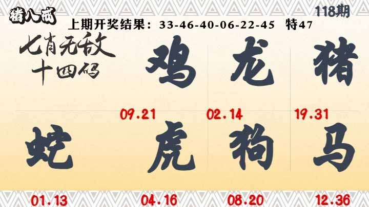 118期七肖无敌14码[图]