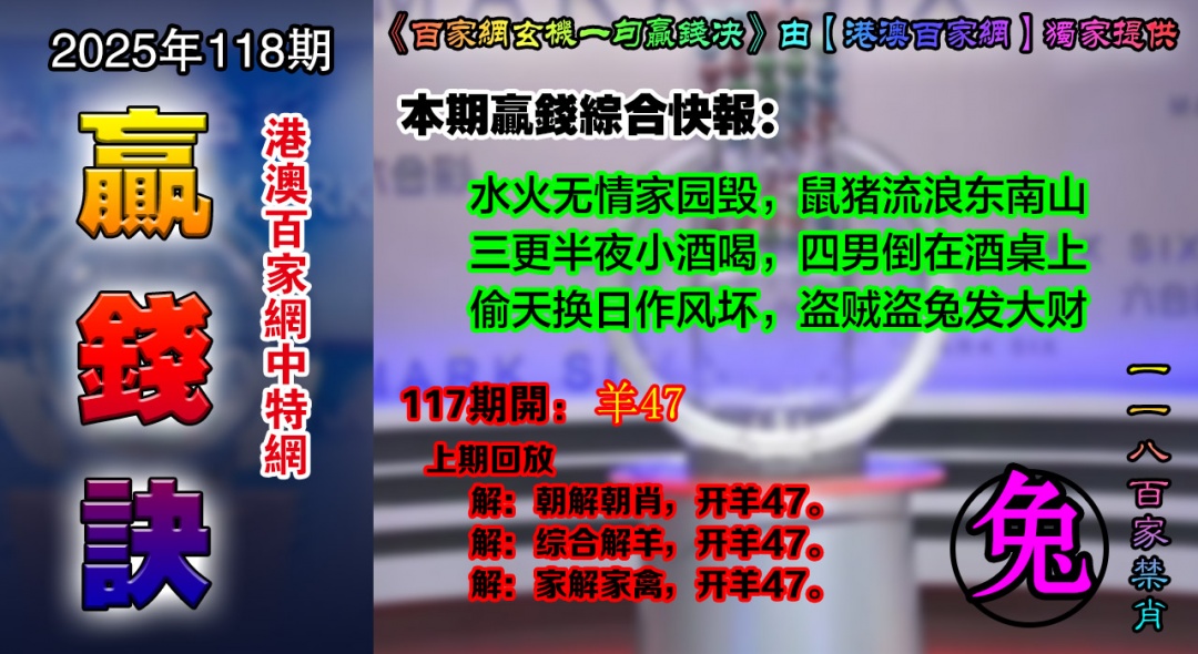 118期百家赢钱决[图]