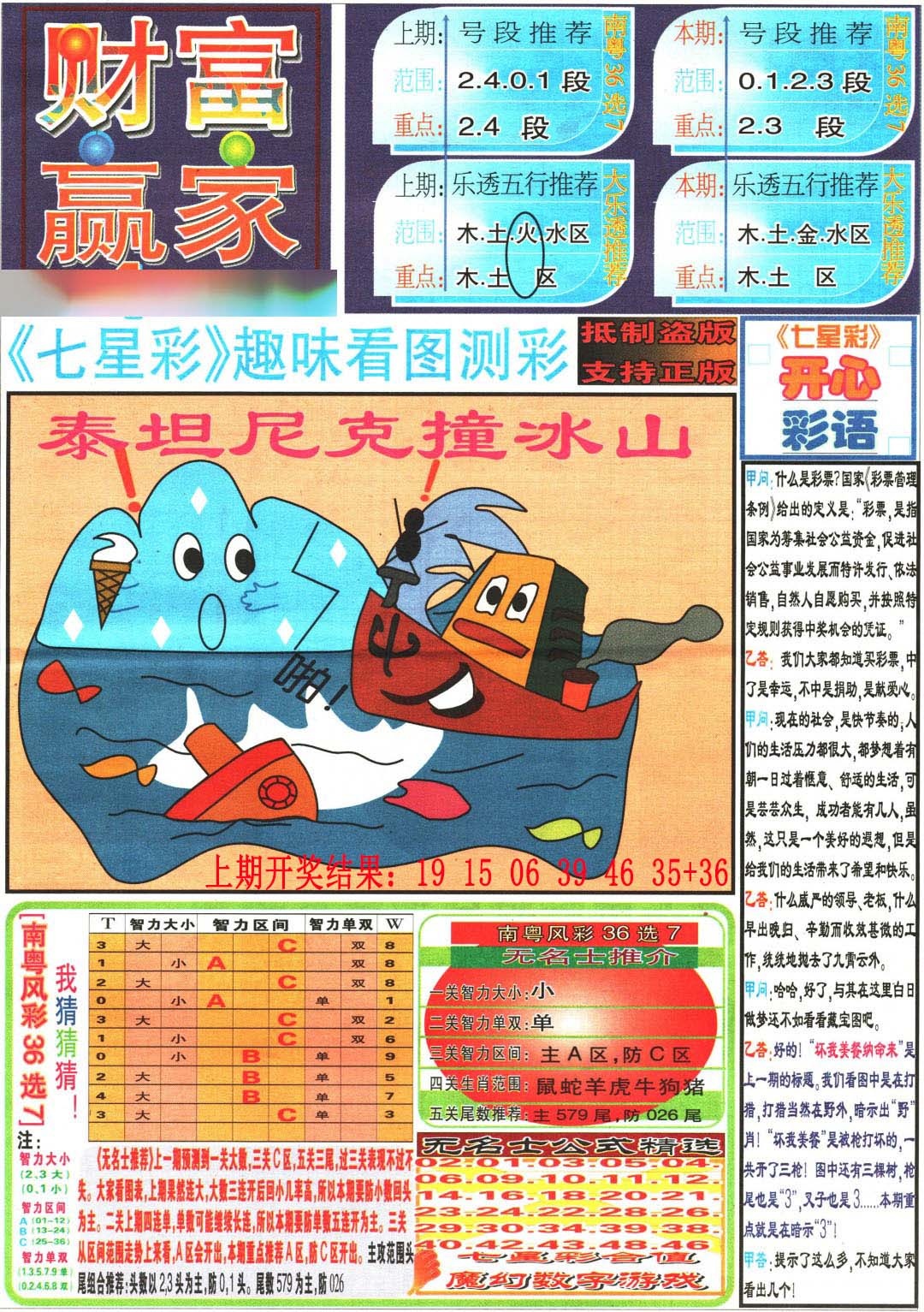 119期财富赢家（七星彩）[图]