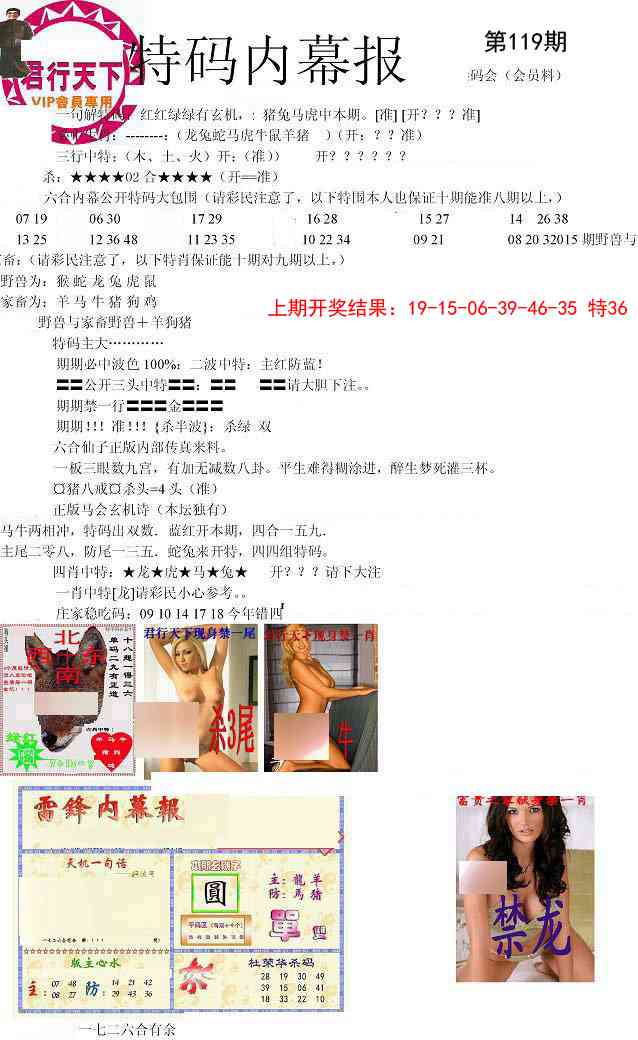 119期特码内幕报[图]