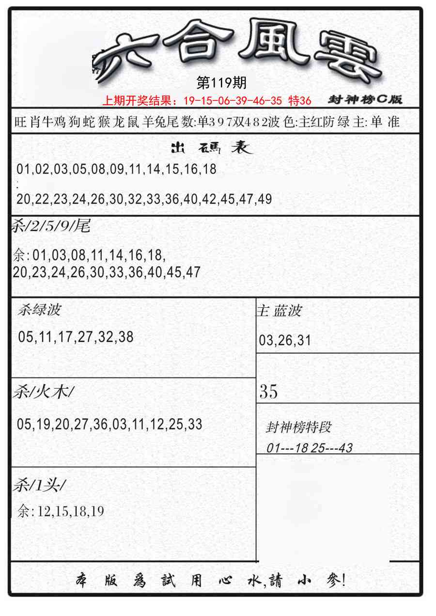 119期六合风云B[图]