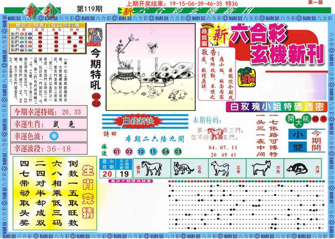 119期新六合彩特码新刊A[图]