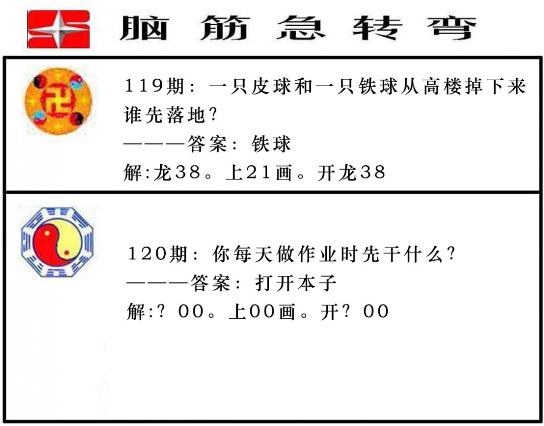 120期脑筋急转弯[图]