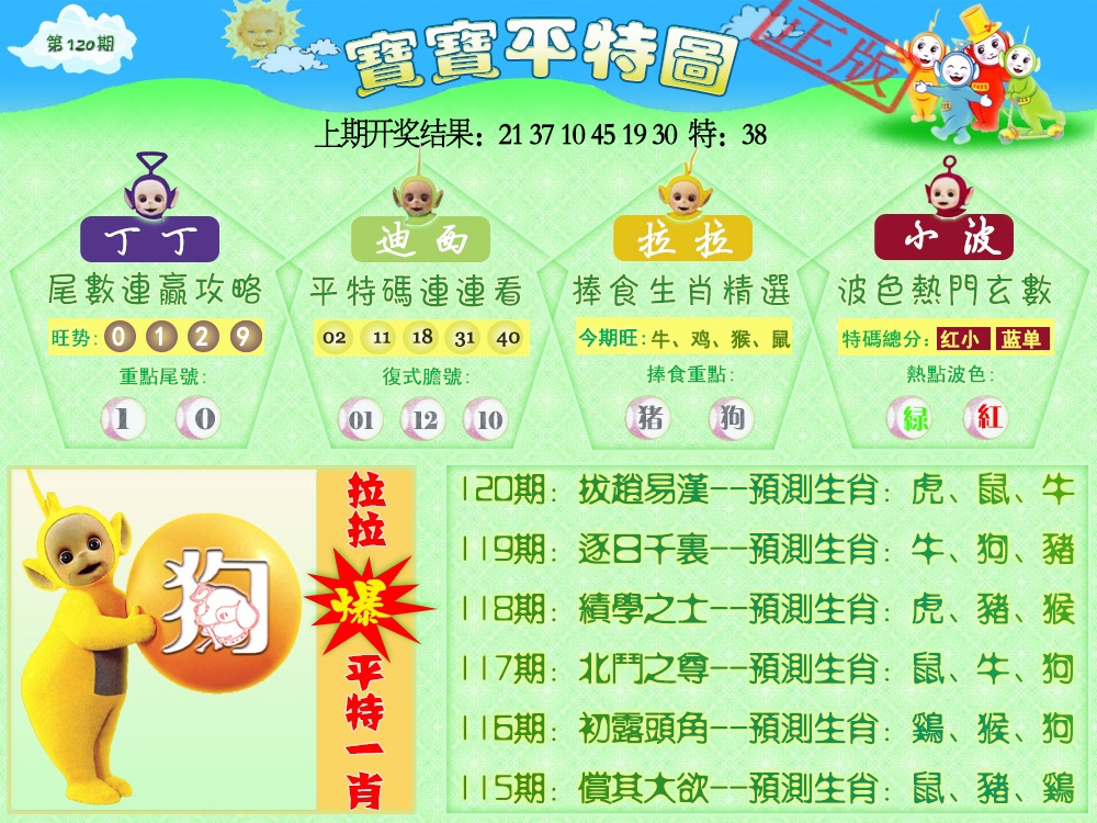 120期天线宝宝平特图[图]