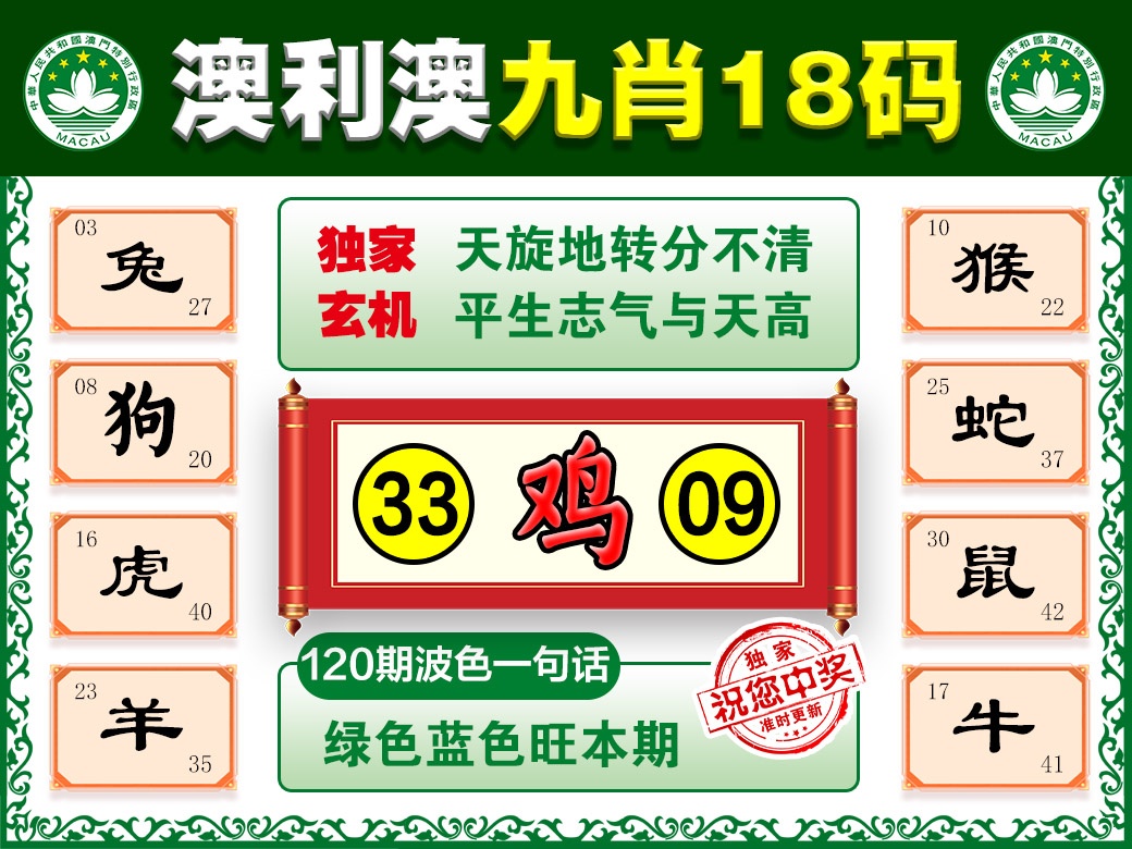 120期澳利澳九肖[图]