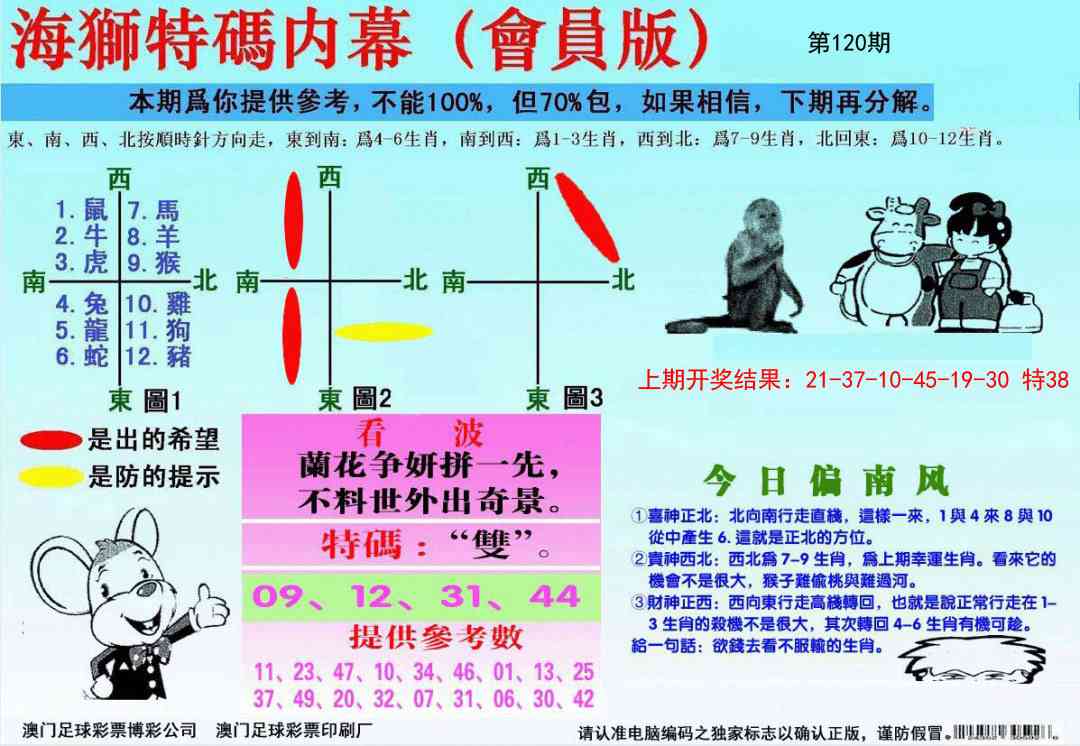 120期海狮特码会员报[图]