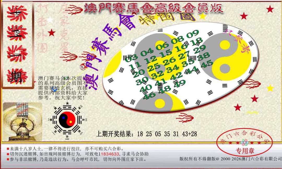 121期赛马会高级特围图[图]